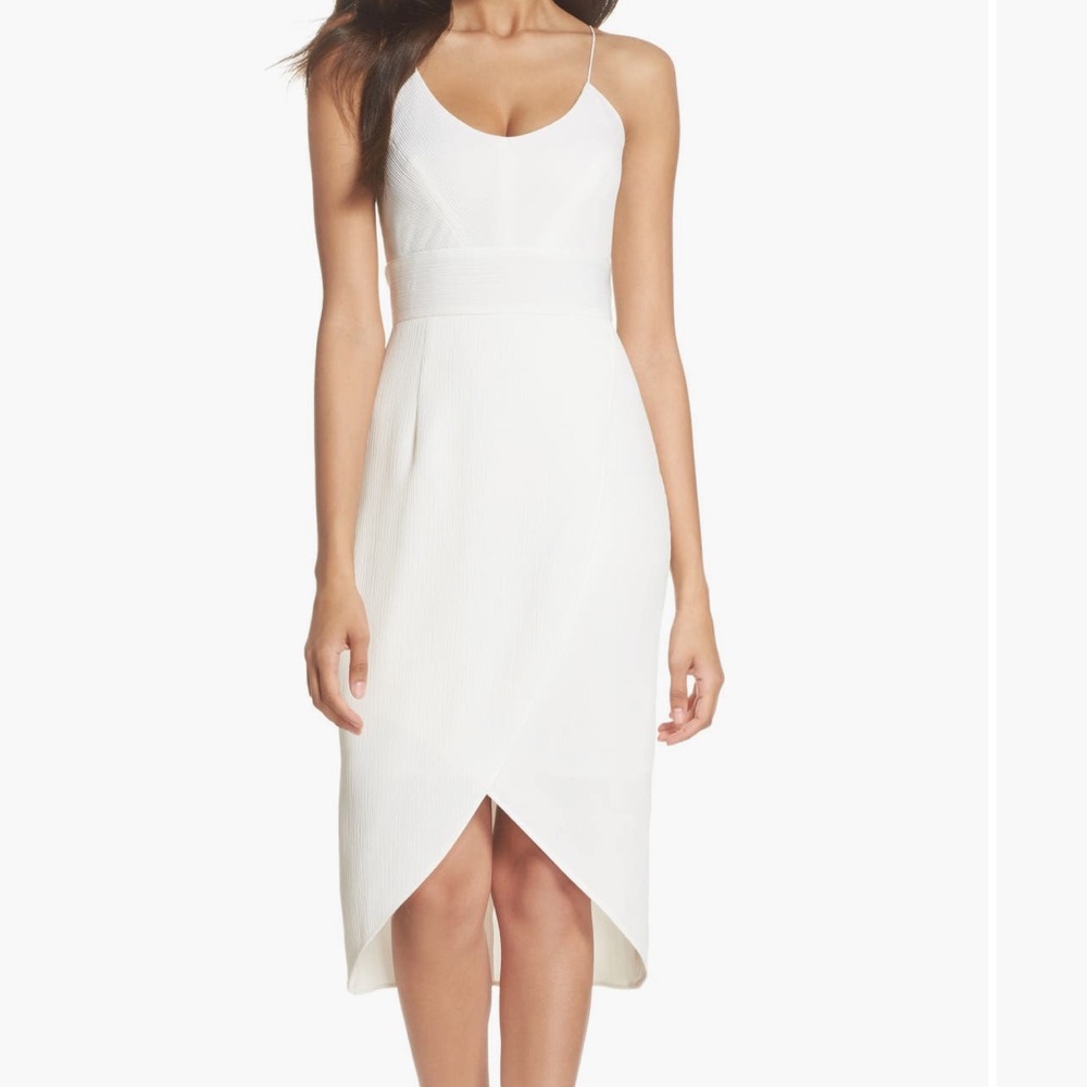 Chelsea28 Micro Pleat Tulip Hem Dress